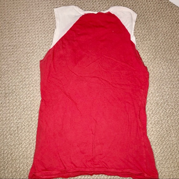 Pink & White Guess Muscle Tee - Picture 2 of 3